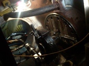 Machining Steam Drum Door Sealing Surface Insitu